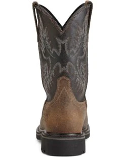Ariat Men's Sierra Pull On Work Boots - Steel Toe -Shoes Promotion Store 030661 B8 BK