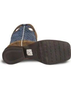 Twisted X Men's Distressed Ruff Stock Western Boots - Broad Square Toe -Shoes Promotion Store 036B30 B1 BM