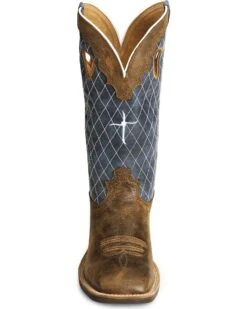 Twisted X Men's Distressed Ruff Stock Western Boots - Broad Square Toe -Shoes Promotion Store 036B30 B1 FT