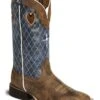 Twisted X Men's Distressed Ruff Stock Western Boots - Broad Square Toe -Shoes Promotion Store 036B30 B1 P1