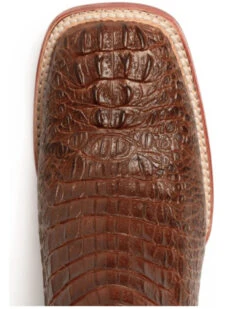 Ferrini Men's Caiman Croc Print Western Boots - Broad Square Toe -Shoes Promotion Store 036G45 7059 P6