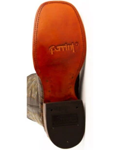 Ferrini Men's Caiman Croc Print Western Boots - Broad Square Toe -Shoes Promotion Store 036G45 7059 P7