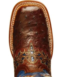Lucchese Women's Handmade 1883 Amberlyn Full Quill Ostrich Western Boots - Square Toe  -Shoes Promotion Store 045T32 AG TP