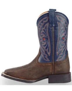 Ariat Boys' Royal Blue Quickdraw Western Boots - Square Toe -Shoes Promotion Store 053A07 41 LT