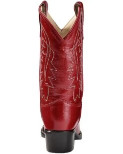 Old West Girls' Red Leather Western Boots - Pointed Toe 15 Old West Girls' Red Leather Western Boots - Pointed Toe -Shoes Promotion Store 053C67 70 BK