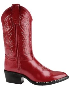 Old West Girls' Red Leather Western Boots - Pointed Toe 10 Old West Girls' Red Leather Western Boots - Pointed Toe -Shoes Promotion Store 053C67 70 RT