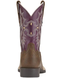 Ariat Little Girls' Tombstone Boots - Square Toe -Shoes Promotion Store 053H96 ZS BK