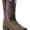 Ariat Little Girls' Tombstone Boots - Square Toe -Shoes Promotion Store 053H96 ZS P1
