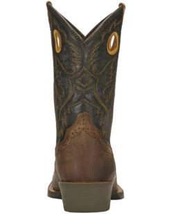 Ariat Boys' Roughstock Western Boots - Square Toe -Shoes Promotion Store 053L88 41 BK