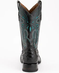 Ferrini Men's Full-Quill Ostrich Embroidered Western Boots - Broad Square Toe -Shoes Promotion Store 066845 89 P5