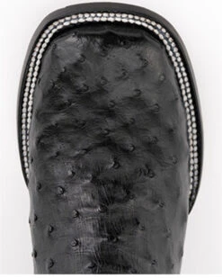 Ferrini Men's Full-Quill Ostrich Embroidered Western Boots - Broad Square Toe -Shoes Promotion Store 066845 89 P6