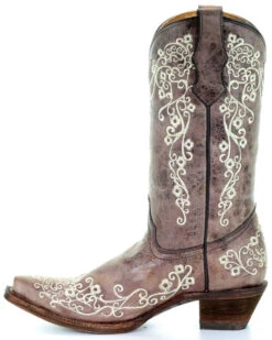 Corral Girls' Scroll Embroidery Western Boots -Shoes Promotion Store 2000108611 200 LT