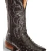 El Dorado Men's Handmade Full Quill Ostrich Stockman Boots - Broad Square Toe