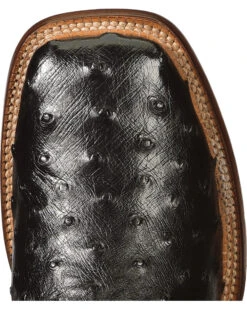 El Dorado Men's Handmade Full Quill Ostrich Stockman Boots - Broad Square Toe -Shoes Promotion Store 2000221951 001 TP
