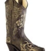 Old West Girls' Tooled Embroidery Western Boots - Snip Toe 1 Old West Girls' Tooled Embroidery Western Boots - Snip Toe -Shoes Promotion Store 2000227829 022 P1