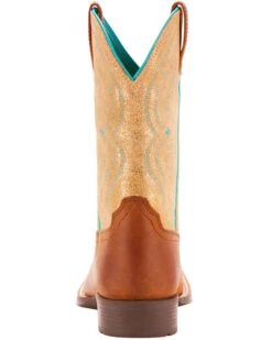 Ariat Girls' Quickdraw Western Boots - Square Toe  -Shoes Promotion Store 2000238781 280 BK