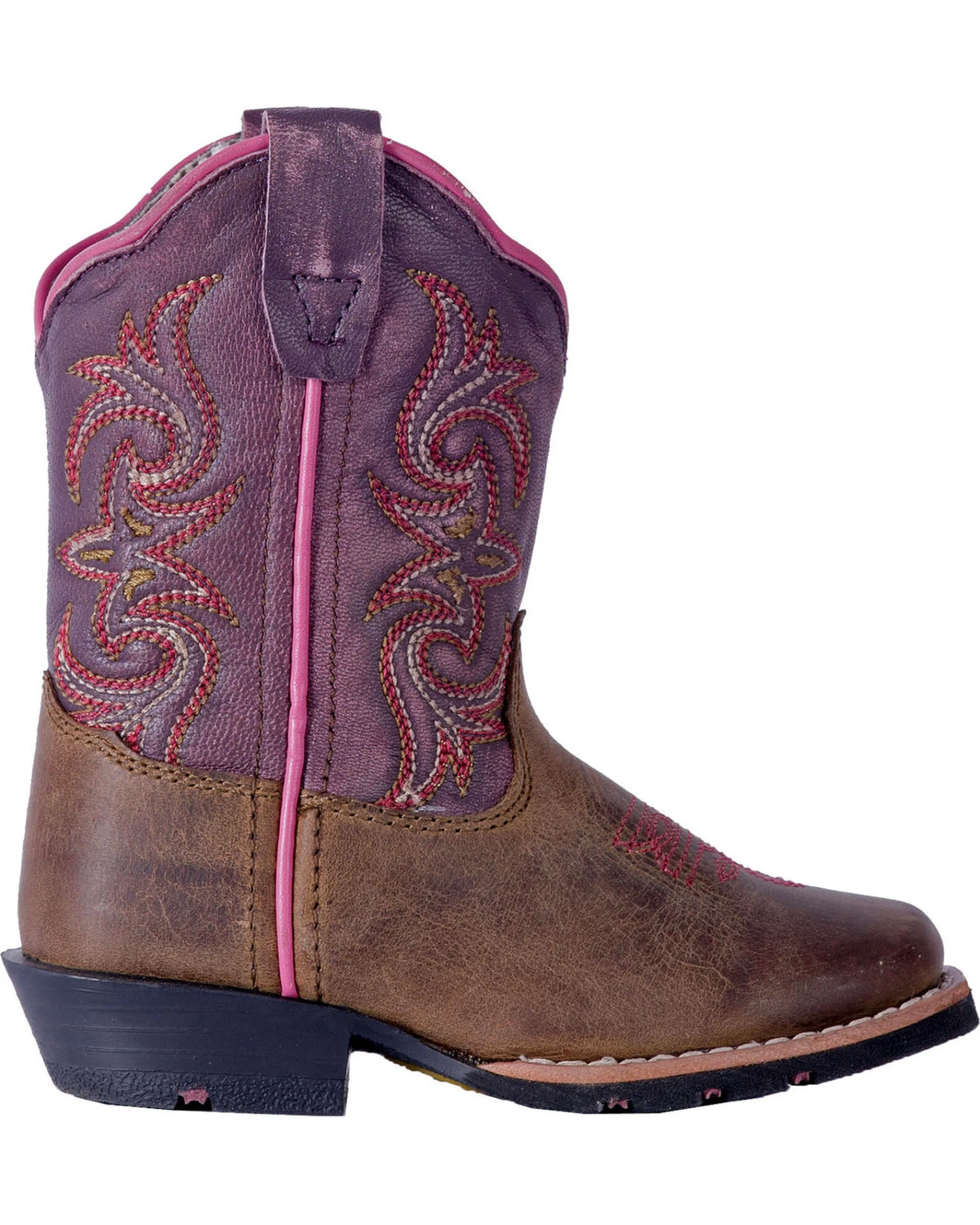 Dan Post Toddler Girls' Tryke Leather Boots - Square Toe 4 Dan Post Toddler Girls' Tryke Leather Boots - Square Toe - Image 2