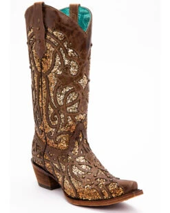 Corral Women's Golden Luminary Roots Western Boots - Snip Toe