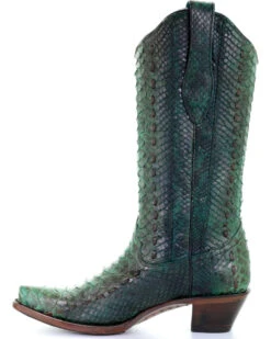 Corral Women's Full Python Woven Western Boots - Snip Toe -Shoes Promotion Store 2000253807 440 LT
