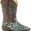 Roper Girls' Glitter Leopard Western Boots - Square Toe