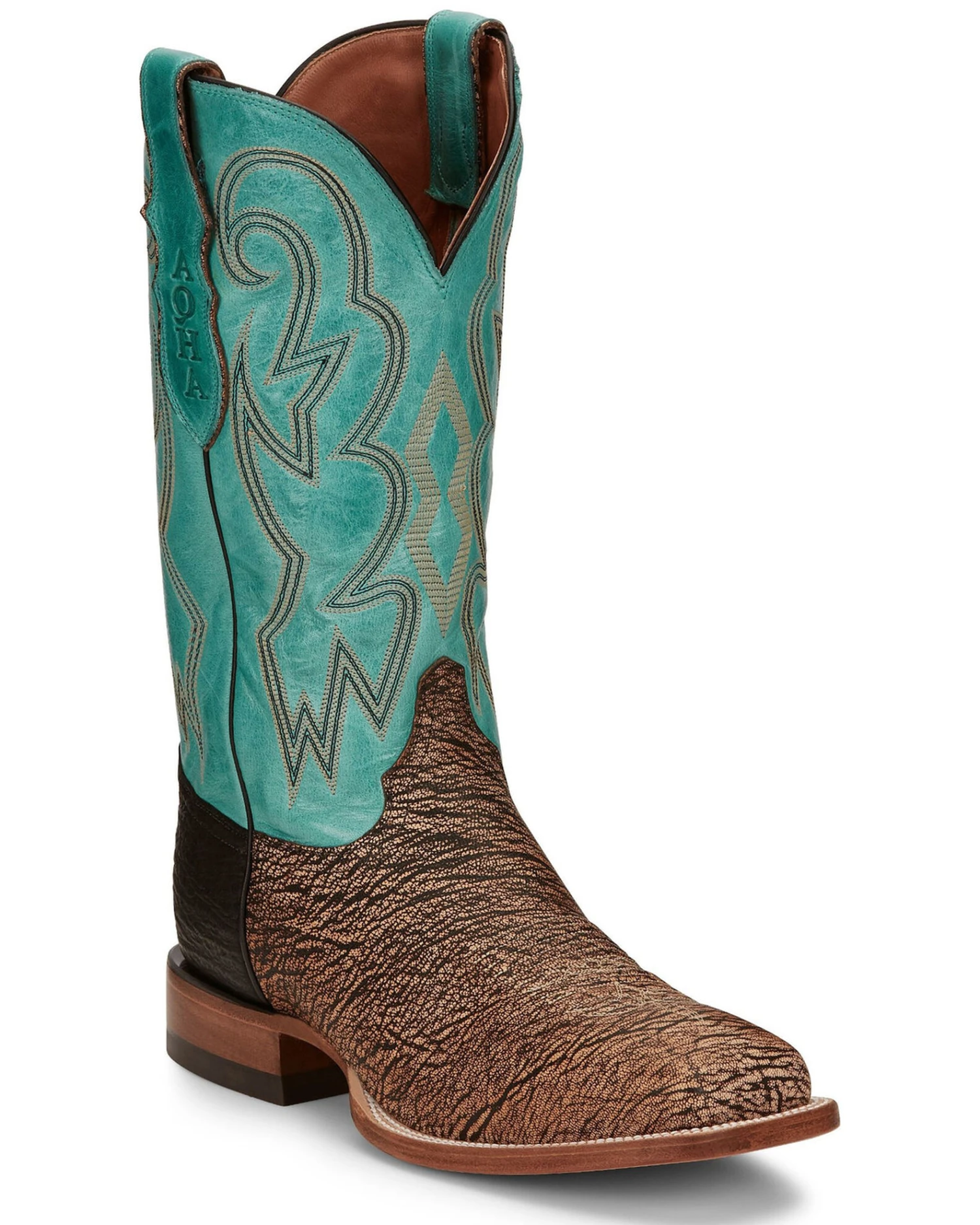 Justin Men's Mingus Wheat Western Boots - Square Toe 3 Justin Men's Mingus Wheat Western Boots - Square Toe