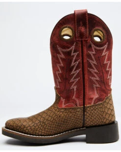 Cody James Boys' Reptile Print Western Boots - Broad Square Toe -Shoes Promotion Store 2000328726 920 P4