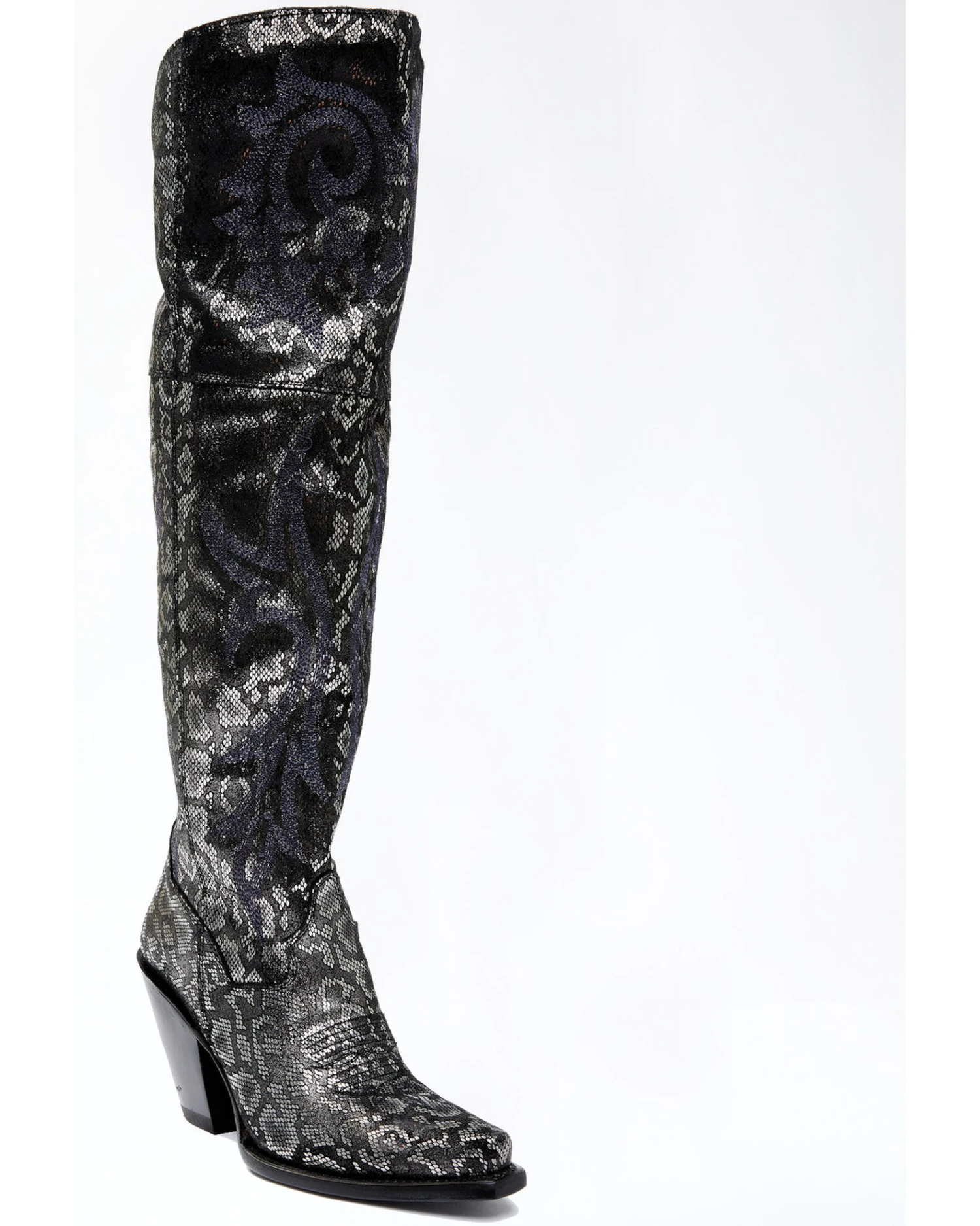 Dan Post Women's Black Snake Print Western Boots - Snip Toe 3 Dan Post Women's Black Snake Print Western Boots - Snip Toe