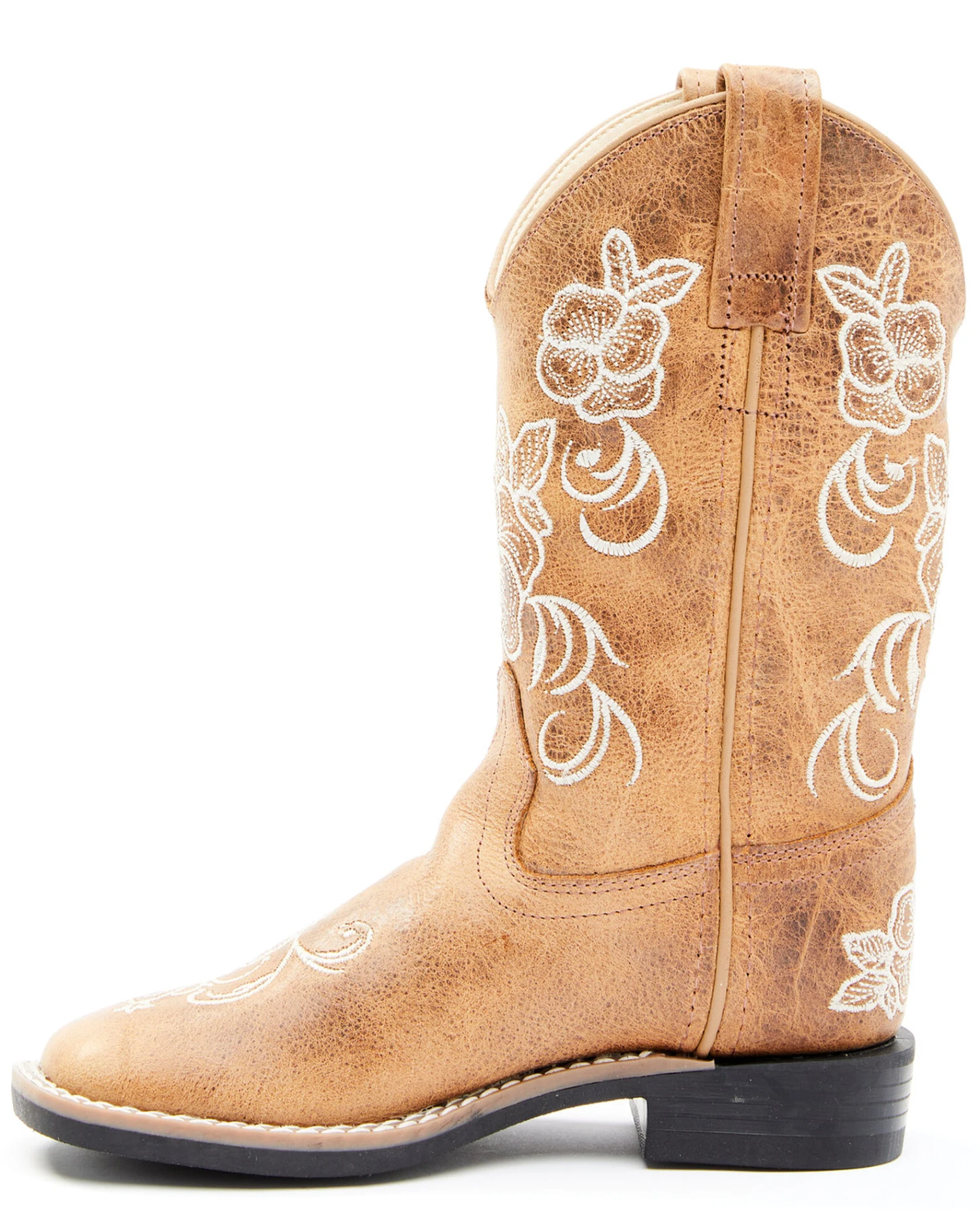 Shyanne Girls' Little Lasy Floral Embroidered Western Boots - Broad Square Toe 5 Shyanne Girls' Little Lasy Floral Embroidered Western Boots - Broad Square Toe - Image 3