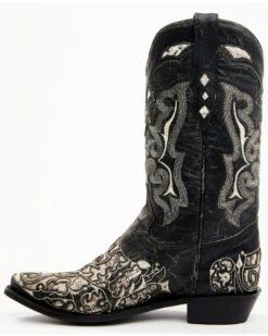 Corral Men's Exotic Python Skin Inlay Western Boots - Snip Toe -Shoes Promotion Store 2000345254 944 P3