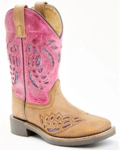 Shoes Promotion Store 8 Shyanne Girls' Chloe Glitter Western Boots - Square Toe