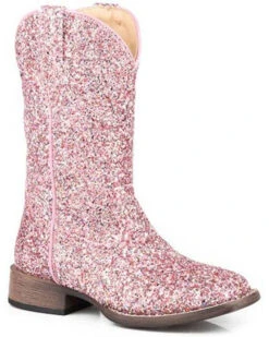 Roper Toddler Girls' Glitter Galore Western Boots - Square Toe