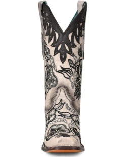 Corral Women's White Overlay Western Boots - Square Toe -Shoes Promotion Store 2000351153 922 P3