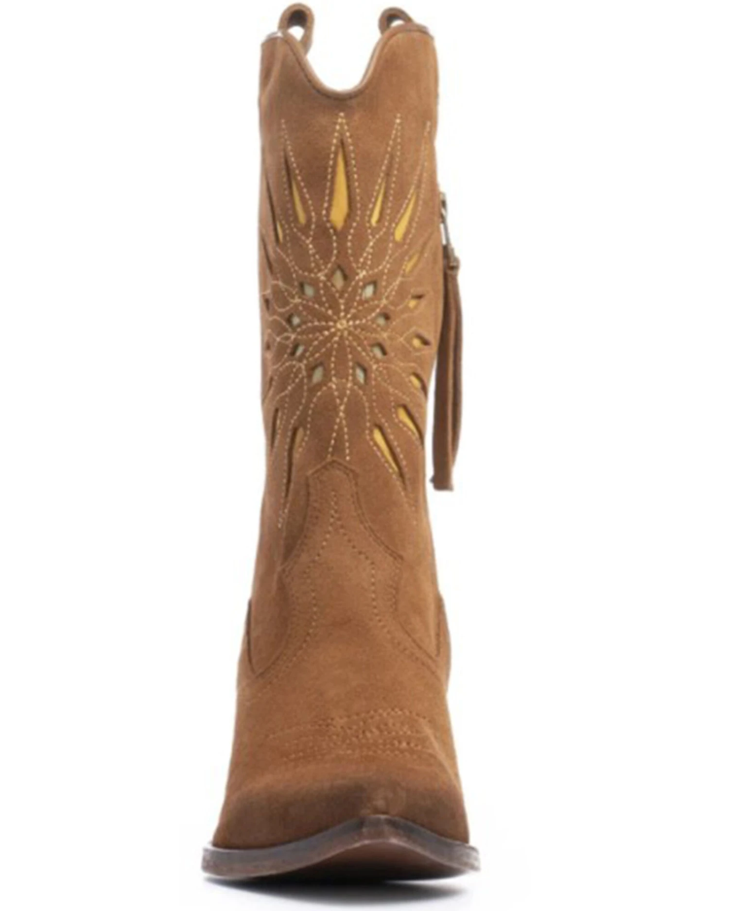Golo Women's Contrasting Inlaid Sun Western Boots - Pointed Toe 5 Golo Women's Contrasting Inlaid Sun Western Boots - Pointed Toe - Image 3