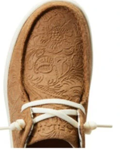 Ariat Women's Floral Emboss Hilo Flx Foam Casual Shoe - Moc Toe  -Shoes Promotion Store 2000355186 250 P4