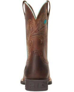 Ariat Girls' Bright Eyes II Hat Leather Boot - Broad Square Toe -Shoes Promotion Store 2000357335 200 P3
