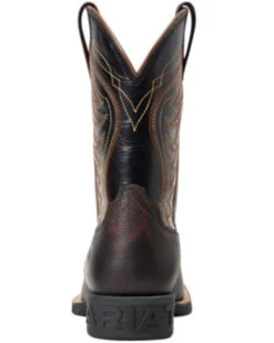 Ariat Boys' Amos Hand-Stained Western Boot - Broad Square Toe  -Shoes Promotion Store 2000357340 200 P3