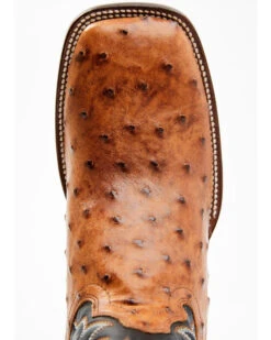 Cody James Men's Full Quill Cognac Ostrich Exotic Western Boots - Broad Square Toe  -Shoes Promotion Store 2000359772 001 P6