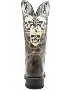 Dan Post Men's Skulls Motorcycle Western Boot - Square Toe -Shoes Promotion Store 2000371083 001 P4