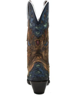 Dan Post Women's Humming Bird Heart And Floral Inlay Western Boots - Snip Toe  -Shoes Promotion Store 2000371091 800 P5