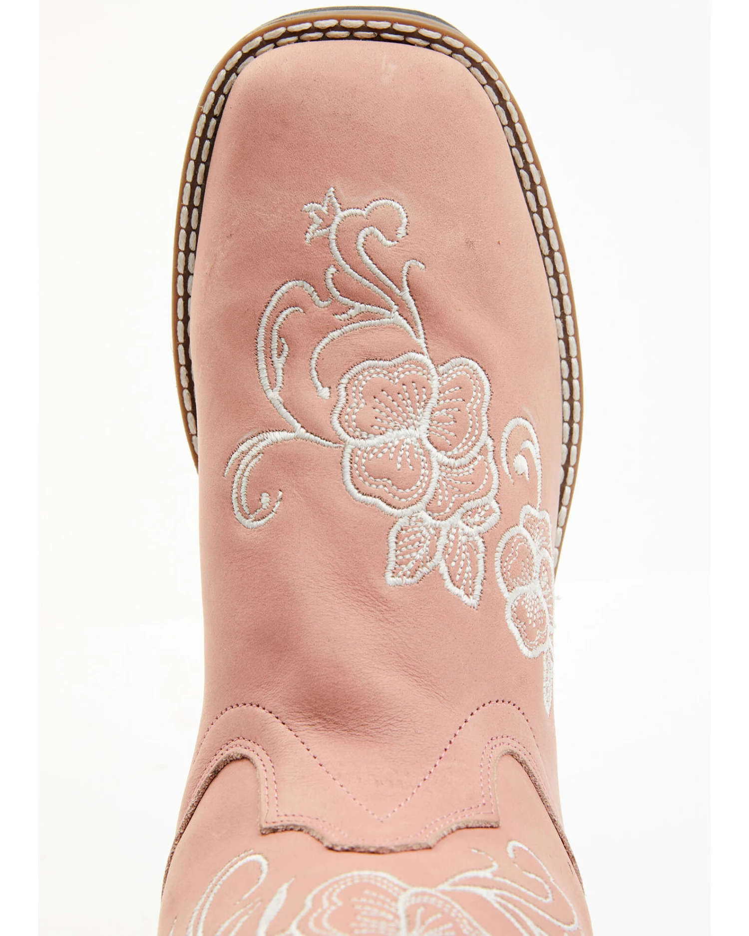 Shyanne Girls' Little Lasy Floral Embroidered Leather Western Boots - Broad Square Toe 8 Shyanne Girls' Little Lasy Floral Embroidered Leather Western Boots - Broad Square Toe - Image 6