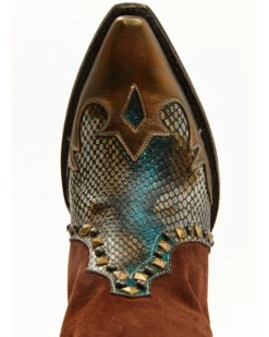 Idyllwind Women's Leap Snake Suede Leather Western Boots - Snip Toe  -Shoes Promotion Store 2000374780 200 P6