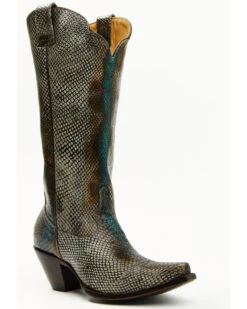 Idyllwind Women's Strut Snake Print Leather Western Boots - Snip Toe 