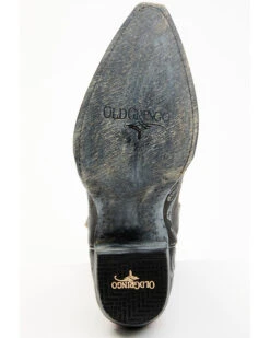 Old Gringo Women's Reinas La Catrina Skeleton & Floral Embroidered Tall Western Leather Boots - Snip Toe -Shoes Promotion Store 2000374907 944 P7