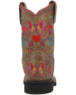 Dan Post Girls' Embroidered Western Boots - Broad Square Toe -Shoes Promotion Store 2000381636 251 P5