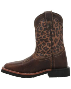 Dan Post Toddler Girls' Leopard Print Western Boots - Broad Square Toe -Shoes Promotion Store 2000381637 902 P3