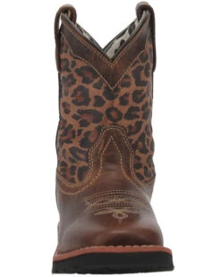 Dan Post Toddler Girls' Leopard Print Western Boots - Broad Square Toe -Shoes Promotion Store 2000381637 902 P4
