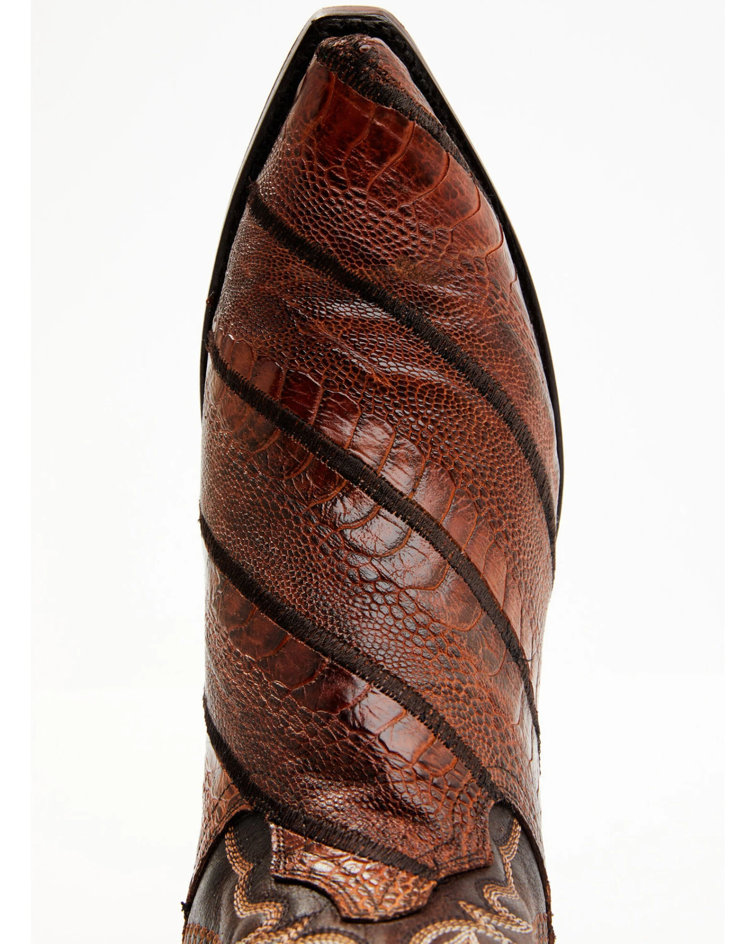 Dan Post Men's Exotic Wrapped Ostrich Leg Western Boots - Snip Toe 8 Dan Post Men's Exotic Wrapped Ostrich Leg Western Boots - Snip Toe - Image 6