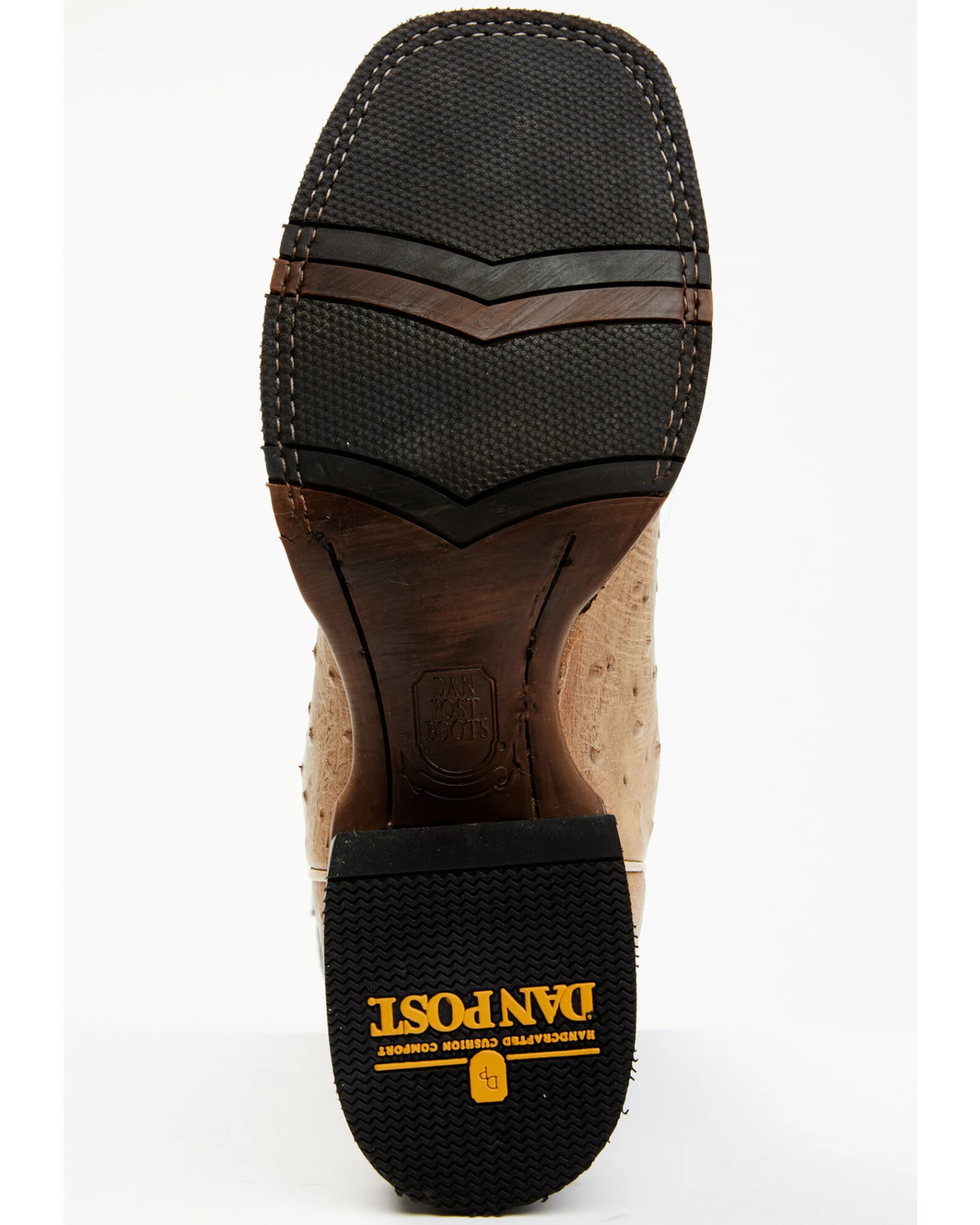 Dan Post Men's Hand Ostrich Quill Western Boots - Broad Square Toe 9 Dan Post Men's Hand Ostrich Quill Western Boots - Broad Square Toe - Image 7