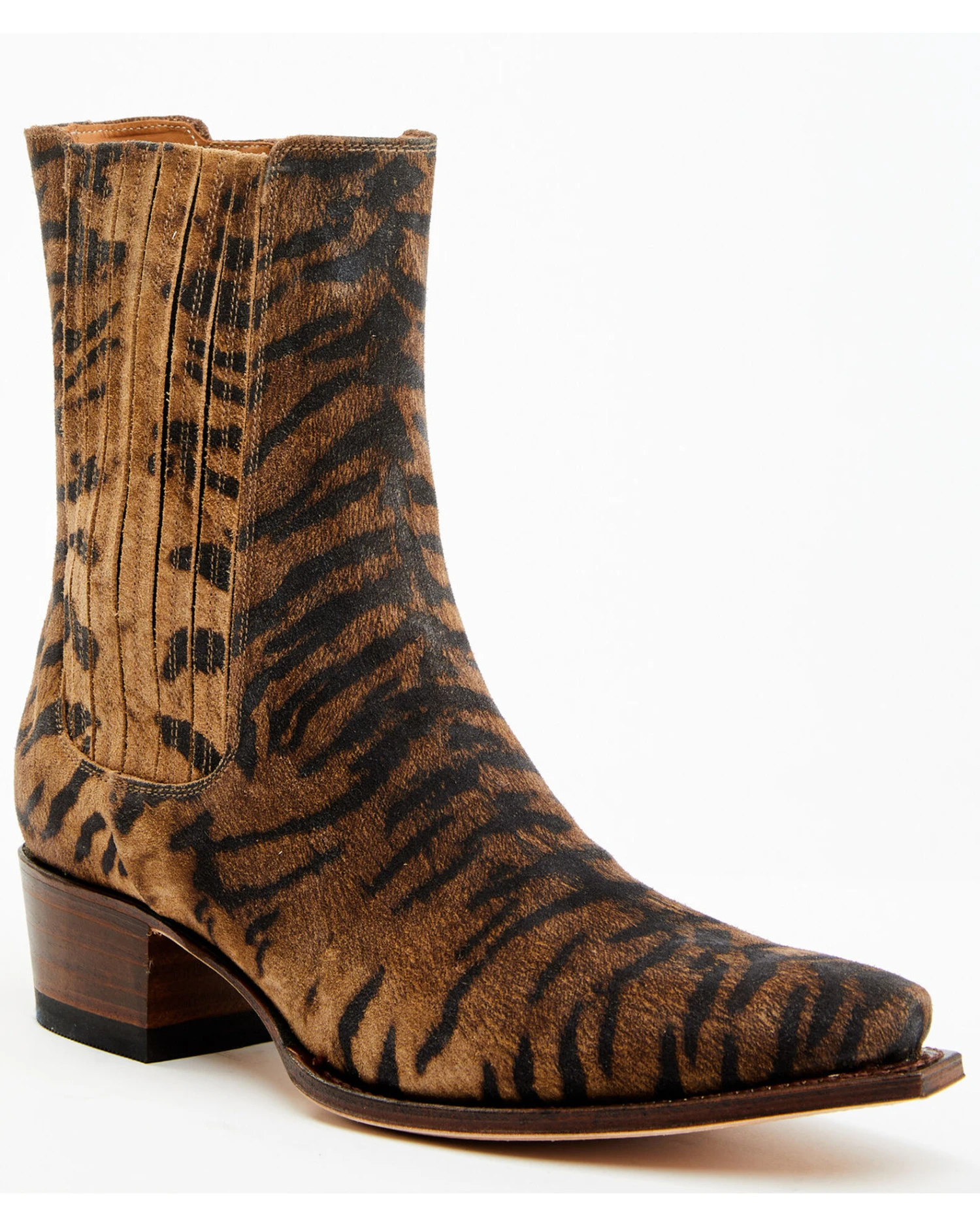 Sendra Women's Tiger Print Western Booties - Snip Toe 3 Sendra Women's Tiger Print Western Booties - Snip Toe