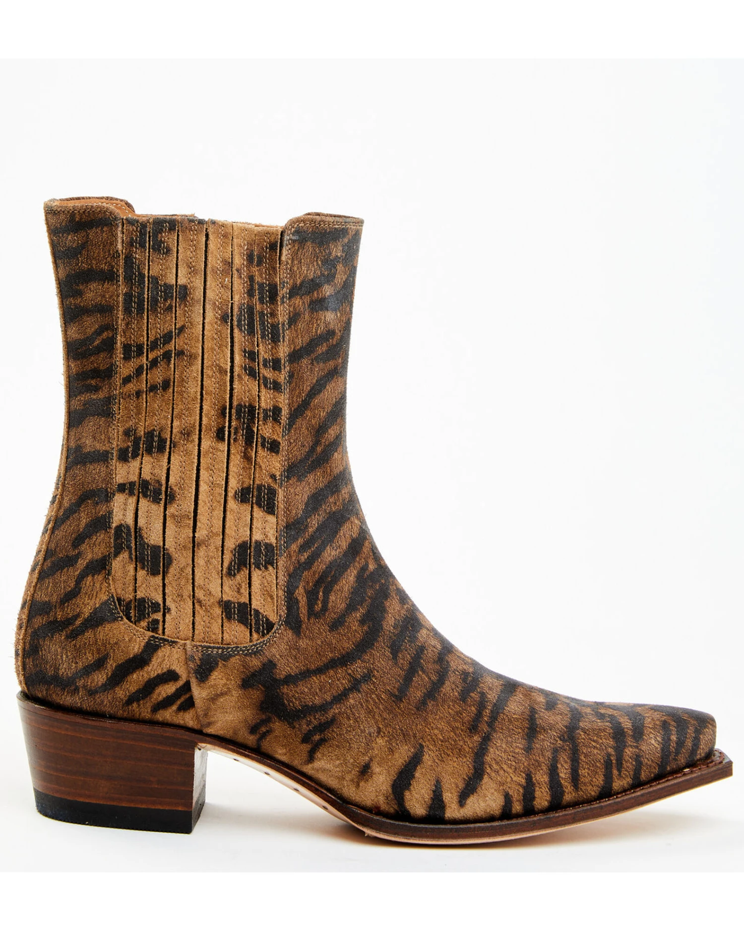 Sendra Women's Tiger Print Western Booties - Snip Toe 4 Sendra Women's Tiger Print Western Booties - Snip Toe - Image 2